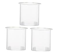 Didiseaon 3 pièces Filtres à Thé Verre Accessoires pour Théière Filtre à Infusion sans Résidu pour Infusion de Thé