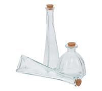 Didiseaon 3 Pièces Flacons en Verre avec Bouchons en Liège pour Mariage, Petite Bouteille D'apothicaire Élégante et Romantique, Souvenir pour Cérémonie de Voyage de Noces
