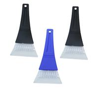 Didiseaon 3 pièces Grattoir à Glace Portable Inoxydable Ensemble de Noirs Bleu pour Voiture Outil de Dégivrage Pratique avec Poignée Antidérapante et pour Enlever Glace Pare Brise