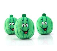 Didiseaon 3 pièces Jouets Peluche Sonores pour Chiens Design Pastèque Éducatif pour Mastication et Dressage Réduit Comportement Destructeur Matériel Peluche Sûr