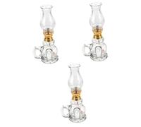 Didiseaon 3 Pièces Lampe à pétrole Camp Solaire Tente Lampe à gaz Lampe à LED LEDs pour lumière Party Light lanternes à Huile Lampes à Huile pour l'intérieur Vintage mèche