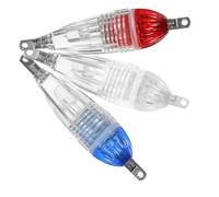 Didiseaon 3 pièces Lampe de LED Lumière Lumineuse Rouge Bleue Éclairage Pratique sous Marin pour Mer et Eau Douce Attracteur de Poissons Polyvalent