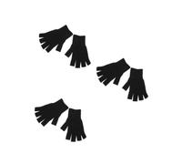 Didiseaon 3 Pièces Mitaines UV Demi-Doigts, Tissu Noir Léger Extensible | Protection Solaire Anti-uv, Design Demi-doigts, Usage Nail Art et Escalade, Noir, Tissu Extensible