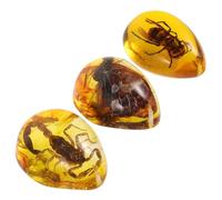 Didiseaon 3 Pièces Pendentif Décoratif en Ambre Insectes en Résine, Léger et Facile à Utiliser, pour Collection et Créations Artisanales