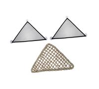 Didiseaon 3 pièces Reptile Lounger Set with Mesh Hammocks and Triangular Grass Mat for Small Pets Like Lizards and Bearded Dragons