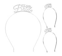 Didiseaon 3 pièces Serre-tête Métal Argenté pour Femme Lot de Accessoires Cheveux Enterrement Vie Jeune Fille Bandeaux pour Fête Célibataire et Soirée Entre Filles