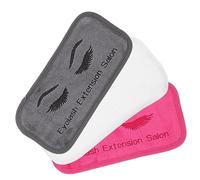 Didiseaon 3 Pièces Serviette De Tampon De Cils Extensions Faire Sourcil Accessoires Bricolage Coussinets Frontaux Réutilisables Coussin Frontal Outils D'extension De Cils En Tissu