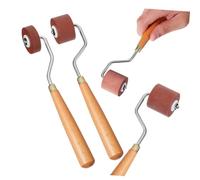 Didiseaon 3 pièces Set de Caoutchouc pour Peinture et Collage de Largeurs Applicateurs pour Impression et Bricolage Outils Robustes Caoutchouc et Acier Inoxydable