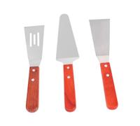 Didiseaon 3 pièces Set de Spatules Inox pour Pâtisserie et Cuisine Pelle Creuse Spatule Triangulaire avec Manche pour Pizza Steak Pancakes Ustensiles Polyvalents