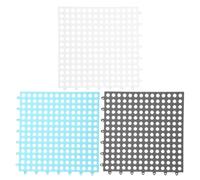Didiseaon 3 Pièces Tapis de Cage en Plastique pour Chinchilla et Chiot, Antidérapant et Prévenant L'accumulation D'urine, pour Cage et Salon