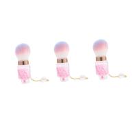 Didiseaon 3 Pièces Tête De Manucure Brosse Pour Enlever La Poussière Des Ongles Pinceaux à Maquillage Pinceau Blush Multi-usage Brosse à Ongles Pour Nettoyer Les Ongles Rose
