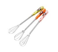 Didiseaon 3 pièces Œufs Manuel Inox Batteur Ergonomique pour Crème Sauces et Pâtes Ustensile de Cuisine Polyvalent pour Cuisson et Pâtisserie Réutilisable