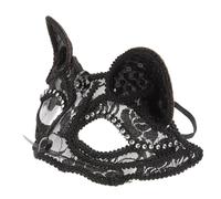 Didiseaon 3 Pièces Visage De Femme Chat Mascarade Hommes Mascarade Rétro Décor En Macramé Cosplay Demi-visage Chat Halloween Drôle De Tête Chat Pour Les Femmes Horreur Animal Manquer Masque