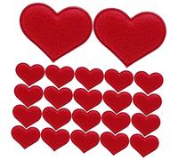Didiseaon 30 Pièces Coeur De Bande De Cheveux De Bricolage Coeurs En Feutre Pour L'artisanat Autocollants Décor De Broche Bricolage Coeurs En Feutre Bricolage Ornements D'amour Laine Rouge