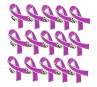 Didiseaon 30 pièces Lot de Broches Ruban Alliage de Zinc Badge de Sensibilisation Anti-violence Épingle Décorative pour Événements Caritatifs et Conférences