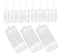 Didiseaon 30Pièces Moules à Gâteau Pousse Pousse Transparent Supports à Gâteaux Évitant Fuites Accessoire de Pâtisserie Pratique pour Gâteaux Crèmes Glacées et Gelées