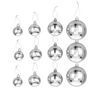 Didiseaon 36 pièces de Noël Argentées à Suspendre Ensemble de Ornements Décoratifs pour Arbre de Noël Accessoires de Fête pour Décoration Intérieure et Extérieure