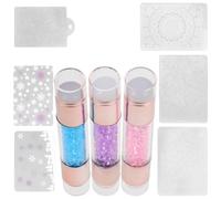 Didiseaon 3pièces Kit De à Ongles Silicone Avec Grattoir Et Plaques De Manucure Outils De Décoration Diy Pour Nail Art Accessoires De Manucure Créatifs