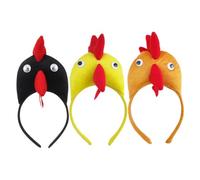 Didiseaon 3pièces -tête Coq Coiffe Coq -tête Animal Bandeaux Animaux Bandeaux De Costume -tête De Pâques -tête Pour Cosplay