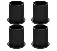 Didiseaon 4 Embouts Octogonaux pour Crosse de Hockey Protection Noire en Matériau Flexible et Solide Capuchons d'Extrémité Antichoc pour Crosse sur Gazon Accessoires Polyvalents pour