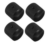 Didiseaon 4 Ensemble Set de Boutons de Volume Métal pour Guitare Électrique et Basse Contrôle Du Volume Stable et Installation Sécurisée Accessoires Noirs avec Clé pour Performances Live et