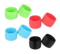 Didiseaon 4 Paires Anneau de Fixation Antidérapant en Silicone | Protection du Cintre, Résistance à L’usure, Compatible Poignées et Rubans, Lot