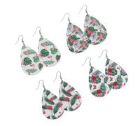 Didiseaon 4 paires Boucles Oreilles Femme Fantaisie Flamant Légères Accessoires Bijoux Décontractés Fête Cadeau Femme Fille