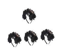 Didiseaon 4 Pièces accessoires de cheveux d'halloween bandeau fleur halloween casque gothique accessoire fete accessoire halloween tête bandana accessoires gothiques coiffe d'halloween