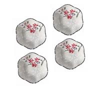 Didiseaon 4 pièces Assiettes à Sauce Céramique Japonaise pour Assaisonnement Condiments Apéritifs Plateau Multi-usages et Sain