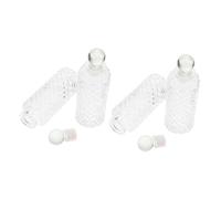 Didiseaon 4 pièces Bouteilles Verre Aromathérapie Transparent Ensemble de Contenants Élégants pour Huiles Essentielles Diffuseurs et Décoration Intérieur
