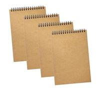 Didiseaon 4 pièces Cahier à Kraft Ensemble de Cahier de Prise de Notes pour Organisation Planification École