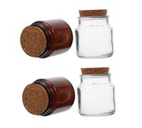 Didiseaon 4 pièces Coffret Pots Bougies Verre Transparent et Teinté avec Couvercles Supports Parfum Ambiance Réutilisables pour Fabrication DIY Décoration Intérieure Bien-être