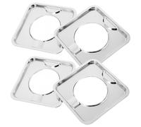 Didiseaon 4 Pièces Couvercle De Poêle Lèchefrite Gril Lèchefrite Couvercles De Brûleur Carrés Pour Cuisinière à Gaz Lèchefrite à Brûleur Carré Les Lèchefrites Du Four Silver Acier Inoxydable