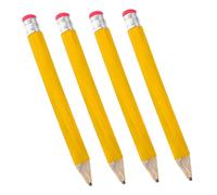 Didiseaon 4 Pièces Crayons Géants Bois Jaunes Accessoires Décoration Fête de Fin Année Lot de Gros Crayons pour Garçon Fille Fournitures Artistiques et Prix Classe Cadeaux Anniversaire et