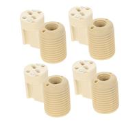 Didiseaon 4 pièces Douille à Filetage Complet Plastique Support Ampoule Sécurisé et Accessoires de Remplacement pour Lampe Facile à Installer Haute Résistance