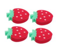 Didiseaon 4 Pièces Éponge de Bain Forme de Fraise de Éponges pour Garçon Fille Brosse de Exfoliante Outils de Bain Amusants pour Garçon Fille et Tout Petits