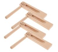 Didiseaon 4 pièces Lot de Castagnettes Bois Rotatives Jouets Éducatifs Garçon Fille Créateur de Bruit Musical Sûr pour Éveil Précoce
