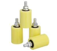 Didiseaon 4 pièces Lot de Roues Nylon pour Portail Coulissant Poulie de Guidage Robuste et Roulettes pour Porte Électrique et Rail Coulissant Installation Facile