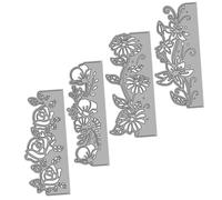 Didiseaon 4 pièces Matrices Découpe Fleurs Acier pour Scrapbooking DIY Pochoirs Gaufrage Résistants pour Cartes Albums Décoration Artisanale