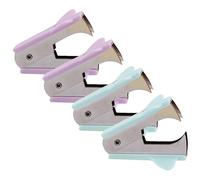 Didiseaon 4 pièces Mini Tire Agrafes Portable Outil de Retrait Agrafes de Bureau Accessoire Pratique pour Bureau et Maison Matériau et Design Compact et