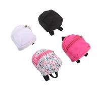 Didiseaon 4 Pièces Miniature Zipper Backpack for Dolls Polyester Bags with Realistic Stitching for Dollhouse Decoration and Role Playing Accessories