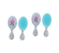 Didiseaon 4 Pièces Peigne de dessin animé ovale brosse à cheveux à poils brosse à cheveux bouclés peignes hair charms hair toppers portative secs
