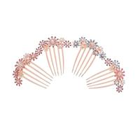 Didiseaon 4 Pièces Peignes à Cheveux Strass Étincelants Petites Épingles Métalliques Décoratives pour Chignons Accessoires de Coiffure pour Mariages et Fêtes