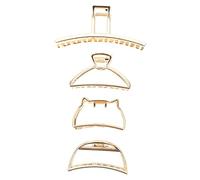 Didiseaon 4 Pièces pince à cheveux griffe griffes de cheveux accessoires pour x hairpin hair clip de x de maquillage de Alliage de zinc Golden