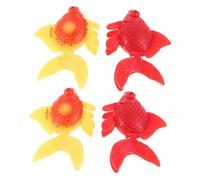 Didiseaon 4 pièces Poissons Artificiels Flottants Plastique pour Aquarium Décoration Miniature Réaliste pour Maison et Jardin Zen Rouge Orange Jaune