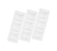Didiseaon 4 pièces Set de Petits Bols Céramique Blanche pour Sauces et Condiments Assiettes Compartimentées Sections pour Apéritifs Snacks et Dips Pratique pour Cuisine et Réutilisable