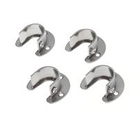 Didiseaon 4 pièces Support de Poteau Acier Inoxydable de Douilles U pour Tringles à Rideaux et Penderies Fixation Robuste pour Rideaux et Vêtements