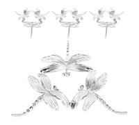 Didiseaon 4 Pièces Support Sphère Argenté Petit Socle Métal Stable pour Cristal Pierres et Orbes Décoratifs Pied Exposition Antidérapant pour Bureau et Cabinet