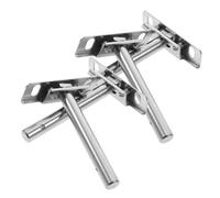 Didiseaon 4 pièces Supports Invisibles Acier pour Étagères Flottantes Charge Lourde Finition Kit Fixation Murale Robuste pour DIY