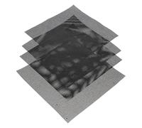 Didiseaon 4 Pièces Tapis de Friteuse à Air Réutilisable en Silicone Noir, Résistant la Chaleur et Antiadhésif, Doublure Lavable pour Cuisson au Four et Pâtisserie